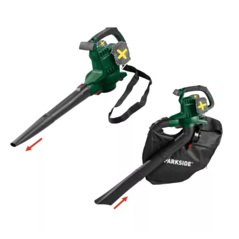 ParkSide PLSA 40-Li D3   kettő akkus lombszívó - fúvó  40V