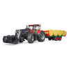 CASE IH Optum 300 CVX 3198 homlokrakodóval és bálaszállítóval  Bruder