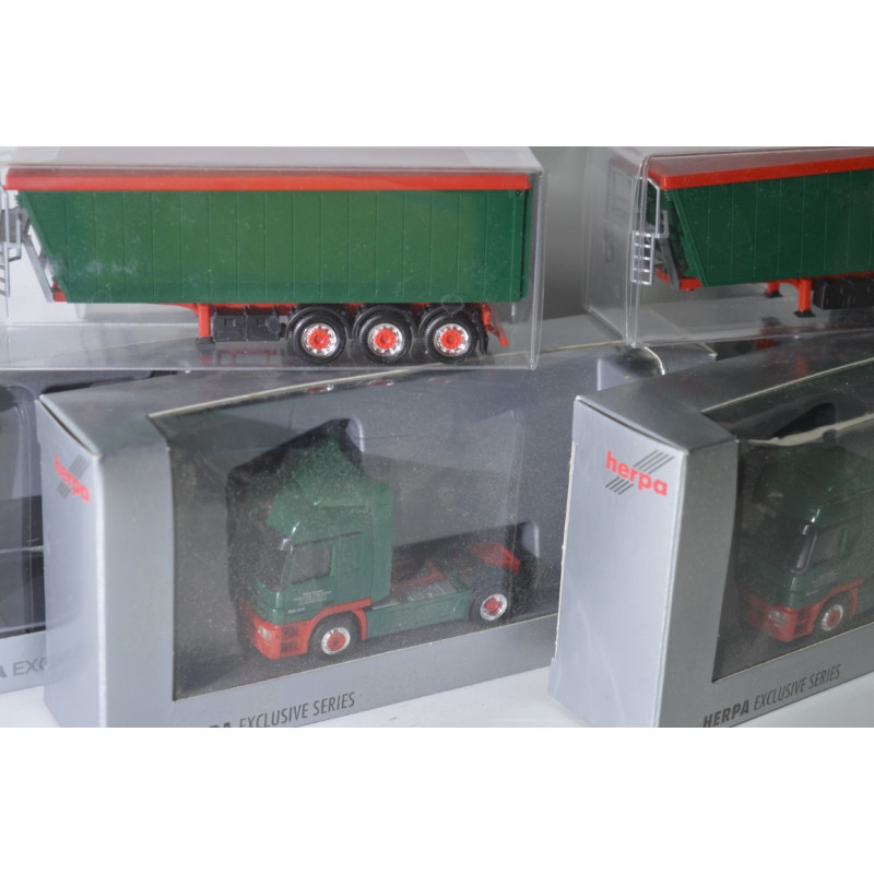 Herpa H0 Mercedes Benz MP4 billenős félpótkocsis