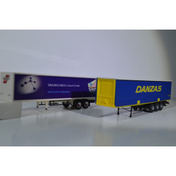 Herpa H0 2 darab félpótkocsi