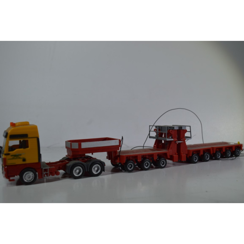 Herpa H0 MAN TGX nehézgépszállító