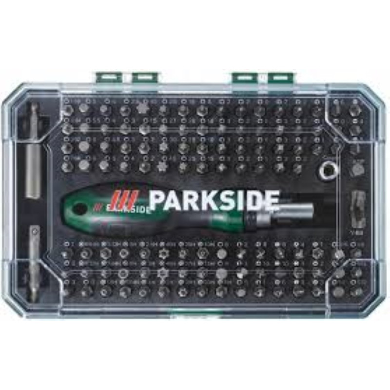 Parkside Csavarhúzó készlet racsnival és tartozékokkal, 81 db
