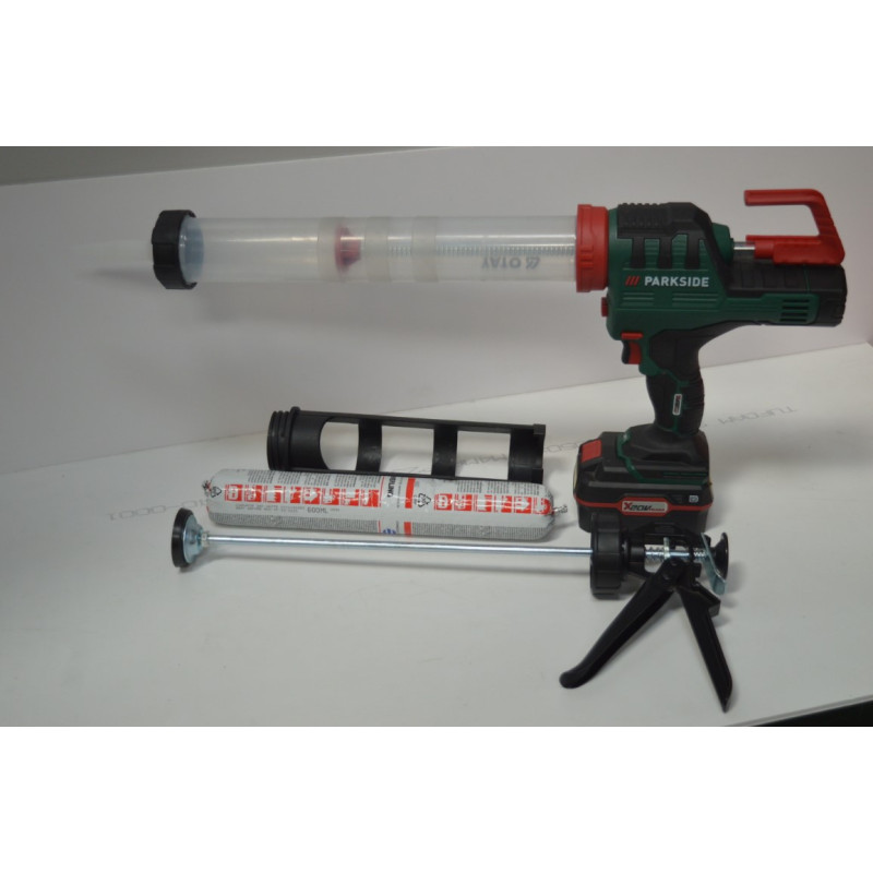 Parkside akkus 20V ragasztópisztoly, kinyomó PKPA 20-Li Nagytartályos komplett.